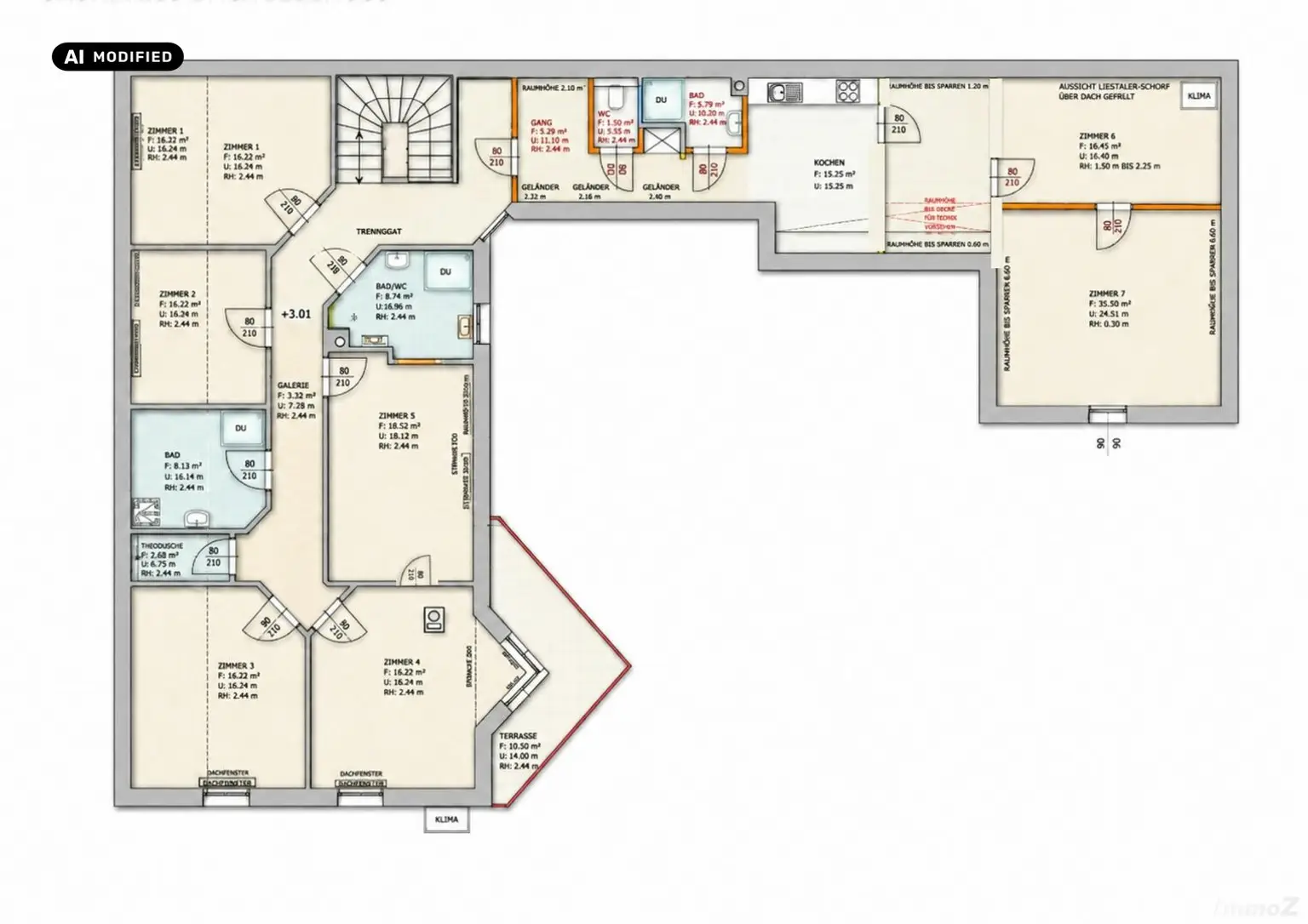 KI-bearbeitet – Plan OG - Farbe