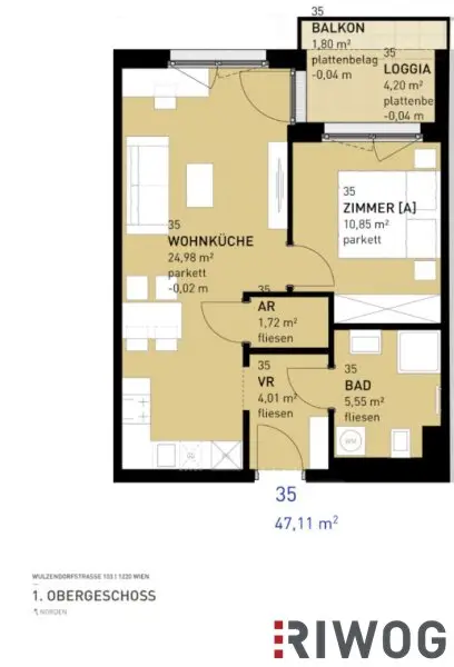 || Neubauprojekt nahe der Alten Donau || 2-Zimmer Wohnung mit  Balkon & Loggia  ||