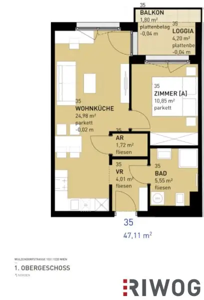 || Neubauprojekt nahe der Alten Donau || 2-Zimmer Wohnung mit  Balkon & Loggia  ||