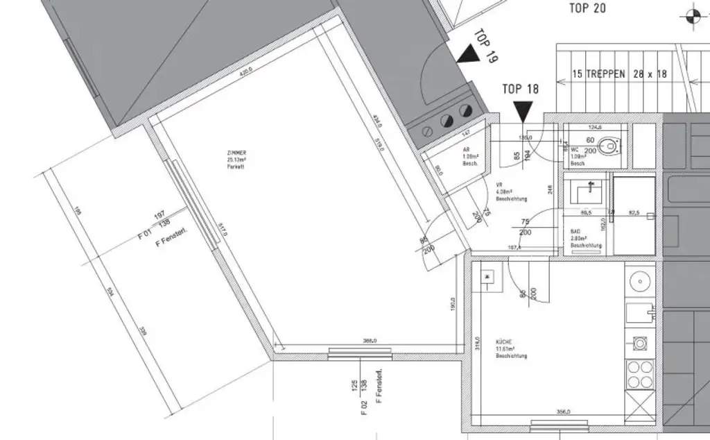 Nahe Westbahnhof! Gut vermietete vollsanierte Garconniere zu verkaufen!