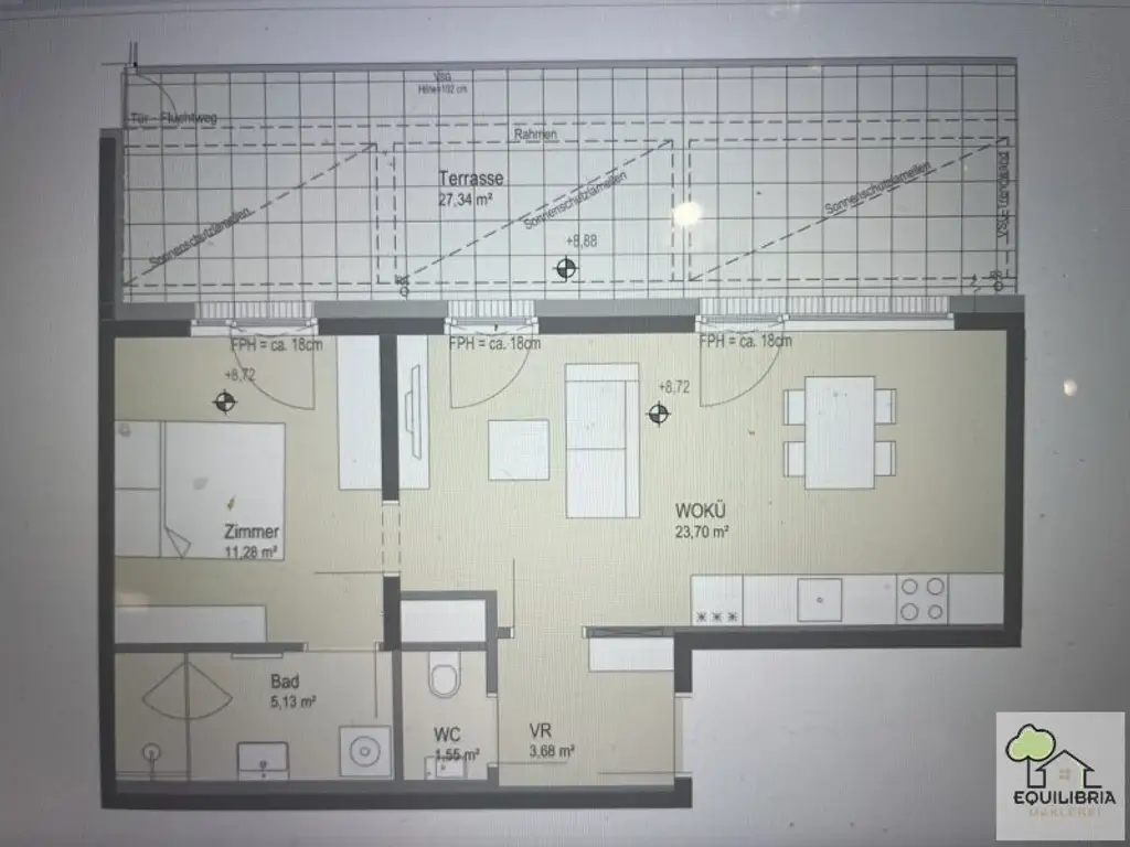 GEKÜHLT !  NEUBAU  !   Erstbezug  mit  einer 28 m2 großen und ruhigen   Terrasse  - Entdecke dein neues Zuhause