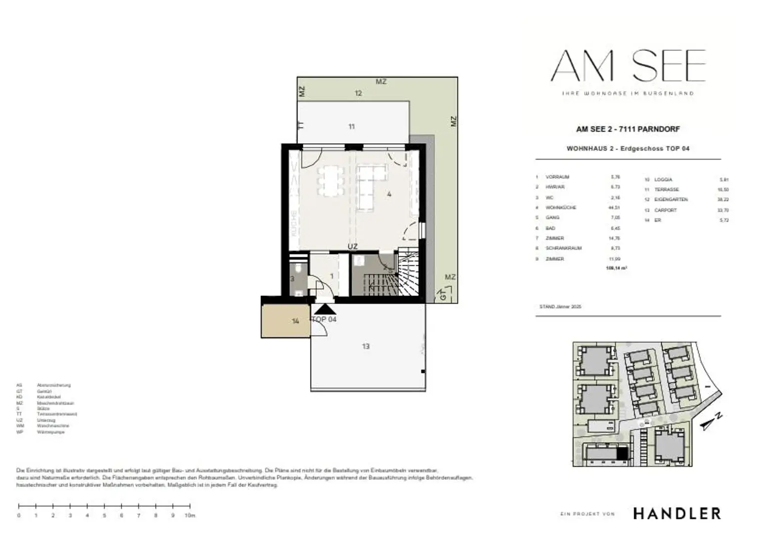 Ihr neues Zuhause im Projekt „Am See“ – Reihenhaus mit Terrasse und Garten