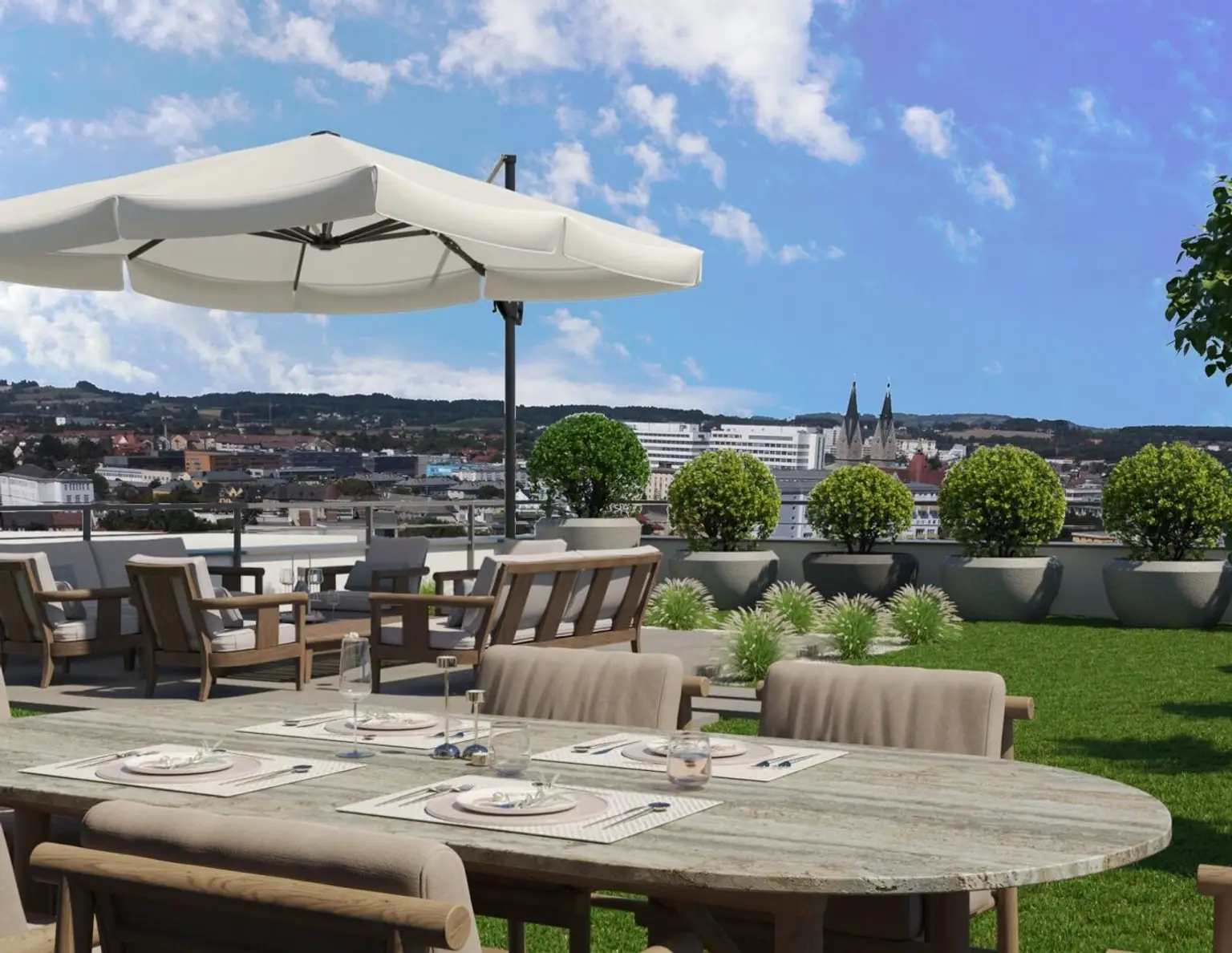 PROVISIONSFREI - Stilvolle 3-Zimmer-Wohnung in Wels: Ihr neues Zuhause mit Balkon & Tiefgarage!