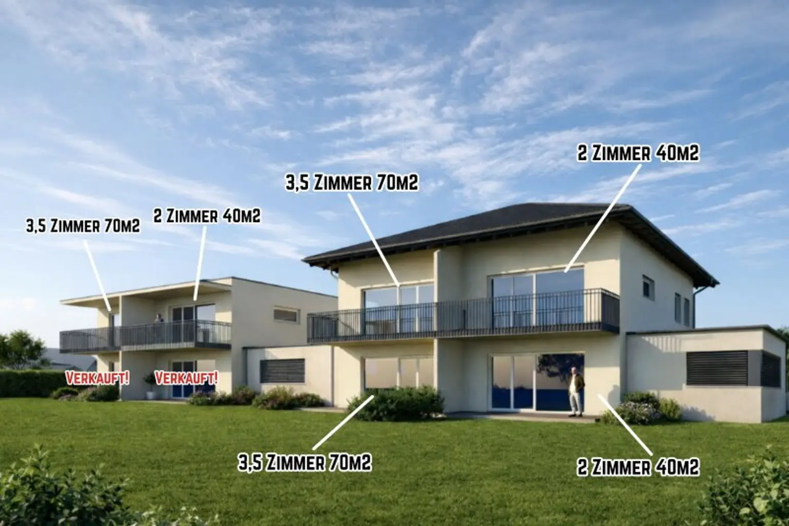 NEUBAU! Moderne, sonnige und ruhige 3,5 Zimmer Wohnung mit Balkon in Waidmannsdorf - Schubertstraße