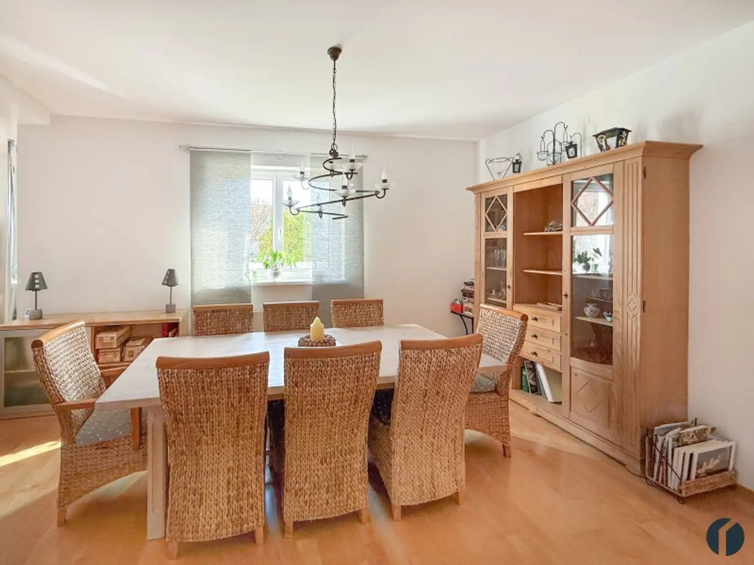 Essbereich im Wohnzimmer