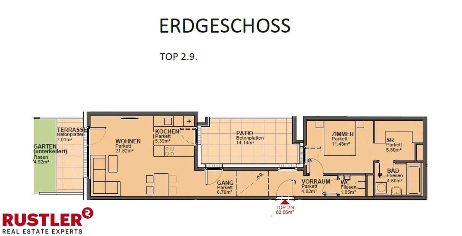 Grundrissplan Top 2.