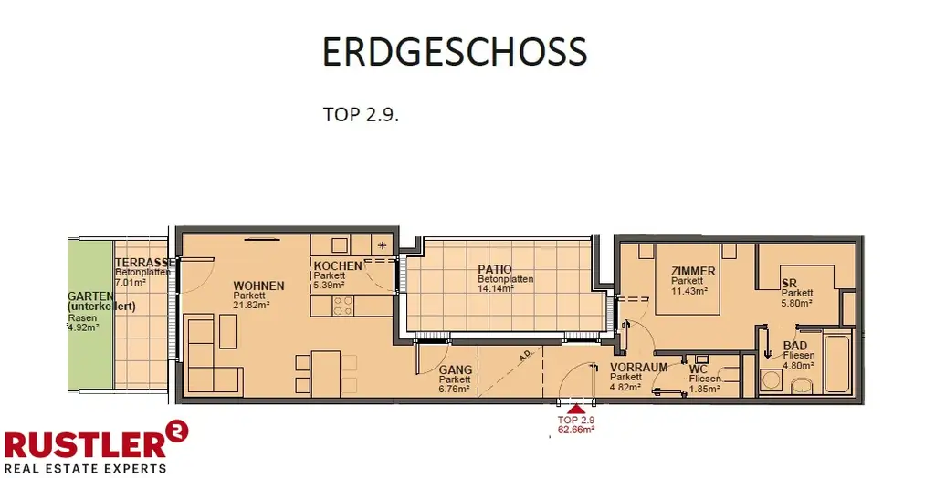Grundrissplan Top 2.