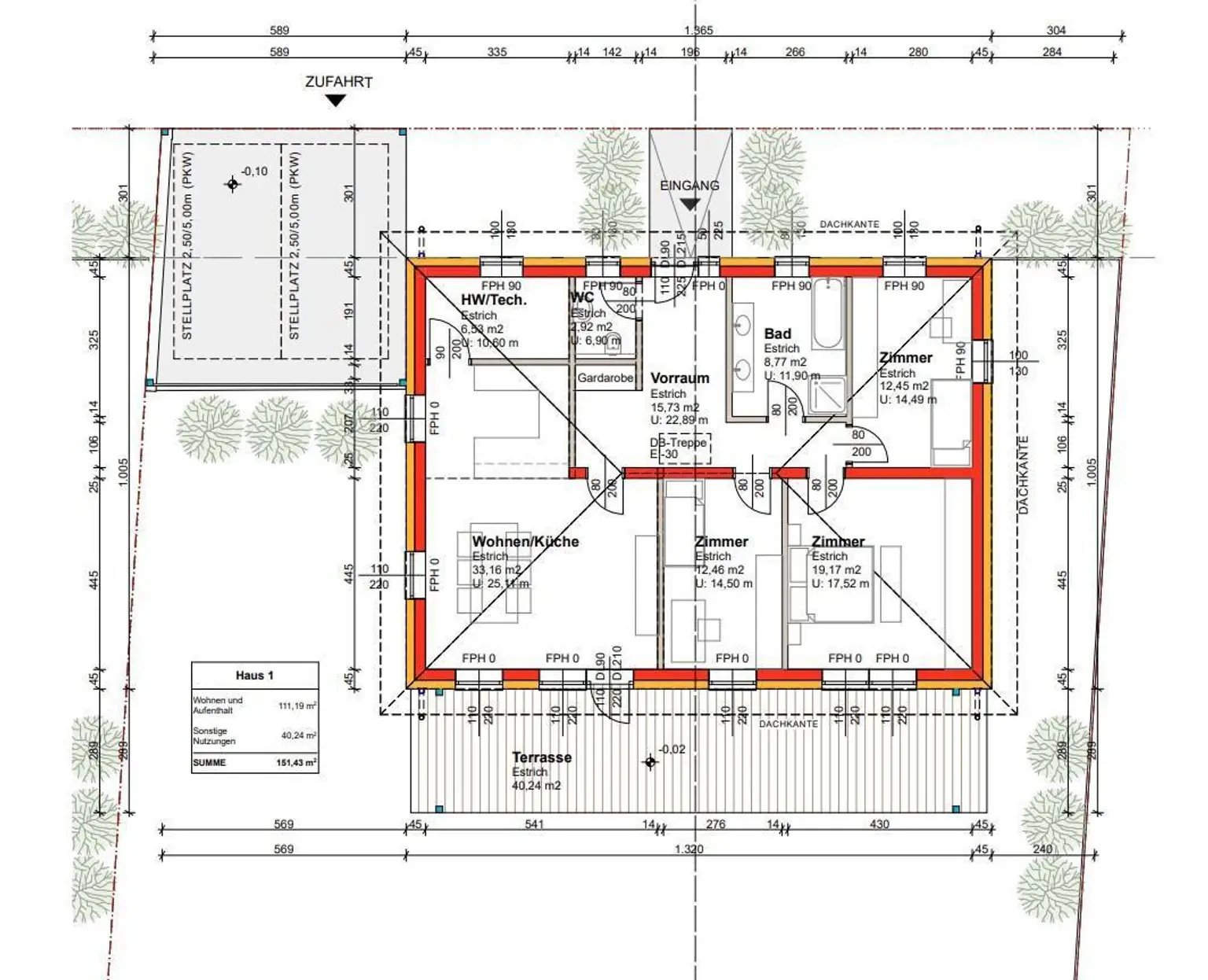 Grundriss Bungalow Beispiel