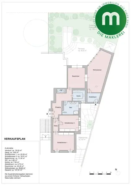Wohnen am grünen Stadtrand - 160 m² Gartenwohnung in absoluter Ruhelage