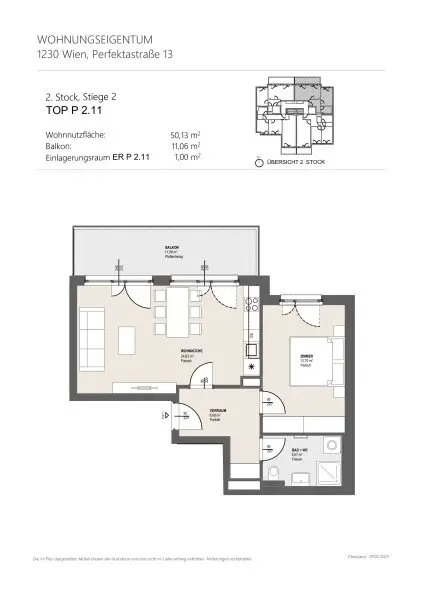 Moderne 2-Zimmer Wohnung in 1230 Wien – Erstbezug mit Balkon und Tiefgarage!