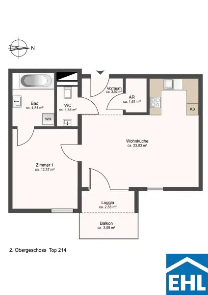 Moderner Wohnungshit mit Freifläche in Oberlaa