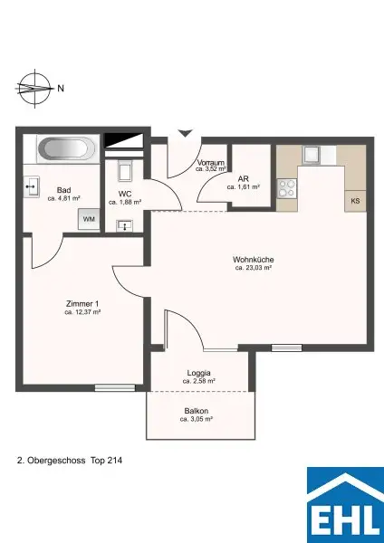 Moderner Wohnungshit mit Freifläche in Oberlaa