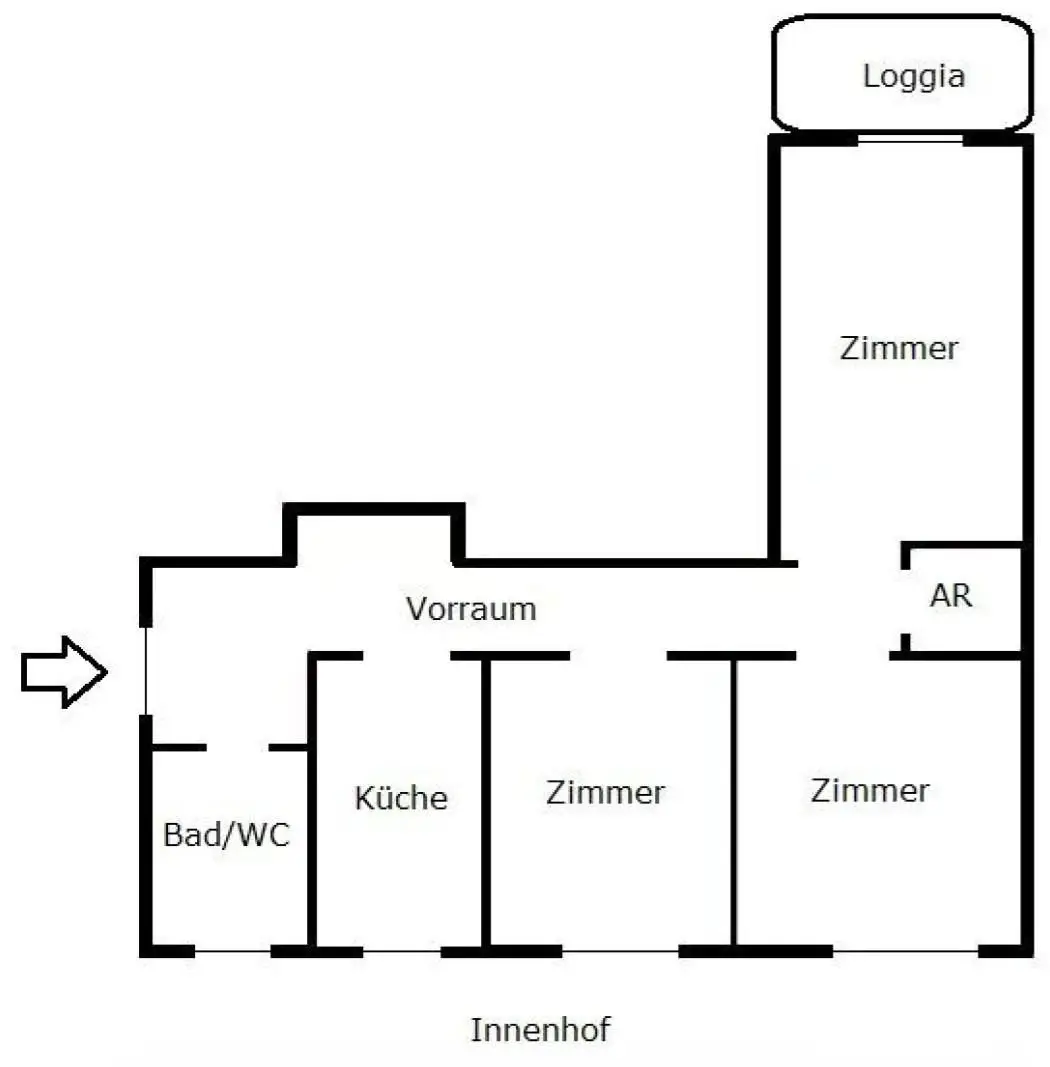 URBAN-LORITZ-PLATZ: Sanierungsbedürftige 3-Zimmer-Altbauwohnung mit Balkon