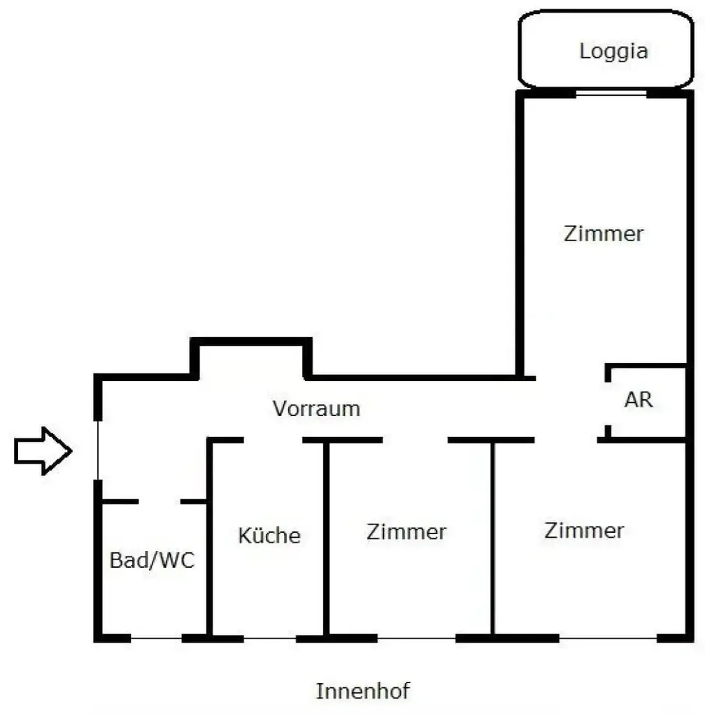 URBAN-LORITZ-PLATZ: Sanierungsbedürftige 3-Zimmer-Altbauwohnung mit Balkon