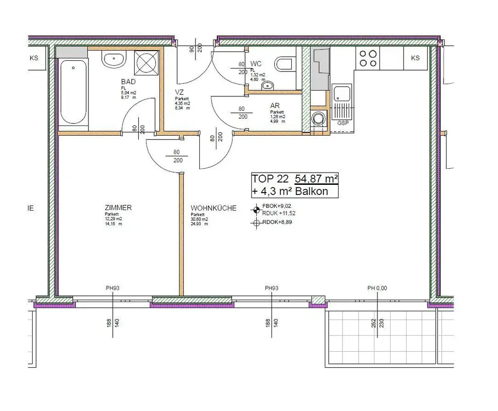 Moderne Neubauwohnung mit großem Balkon und Grünblick //Nähe Neubaugasse & U3 !!