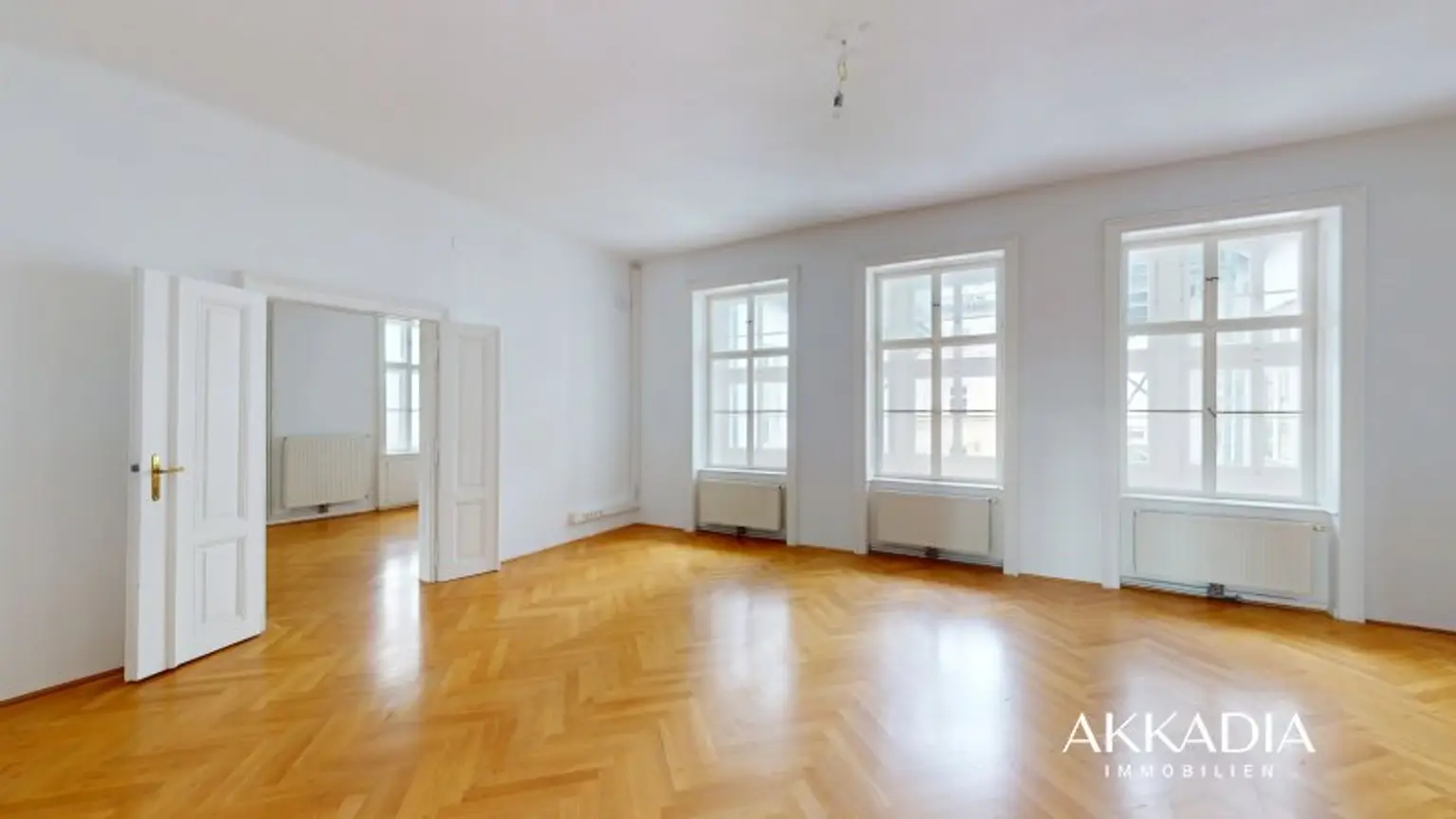 Altbaubüro mit Blick in den Resselpark
