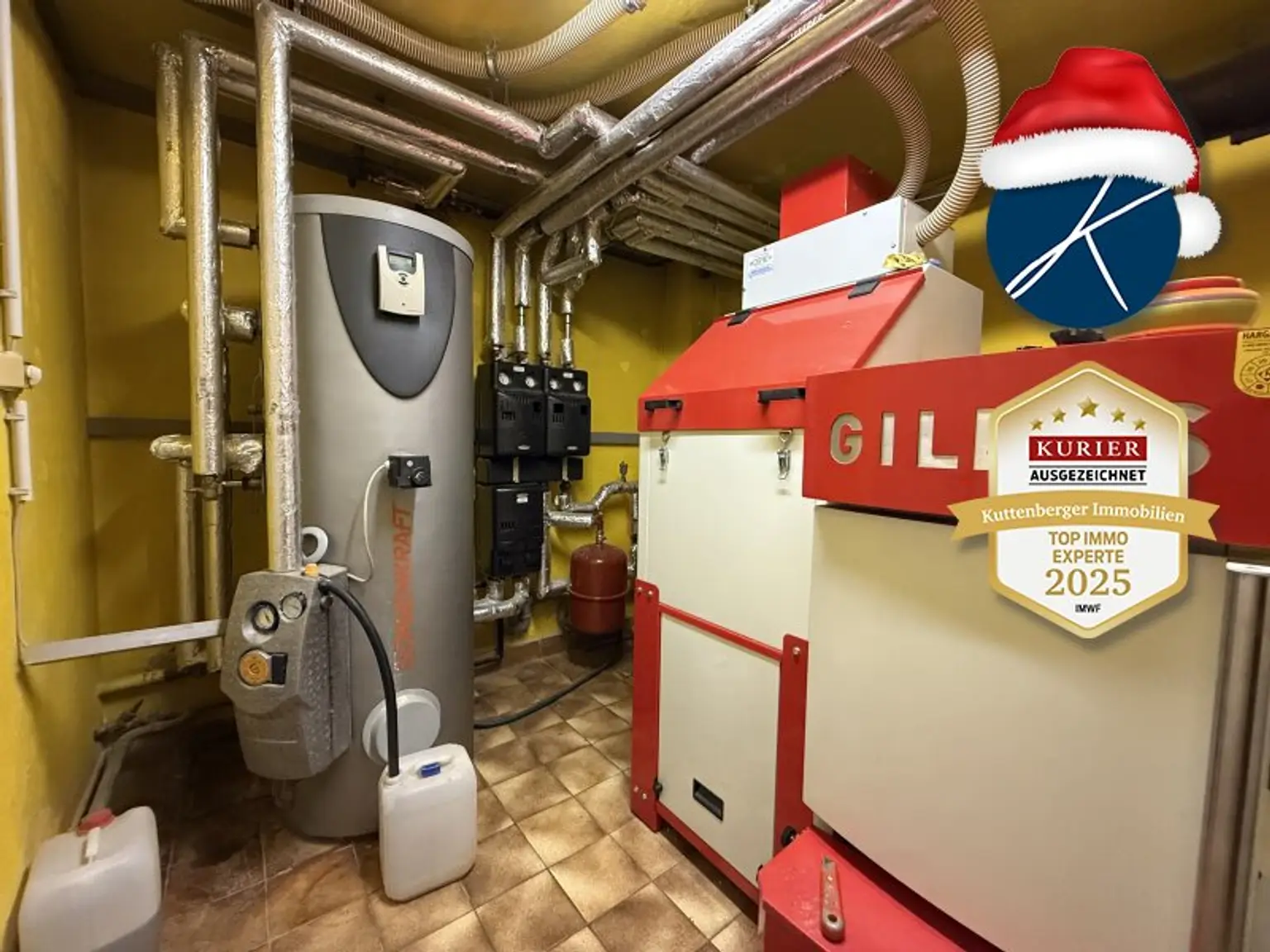 Zentralheizung mit solarunterstützter Warmwasseraufbereitung