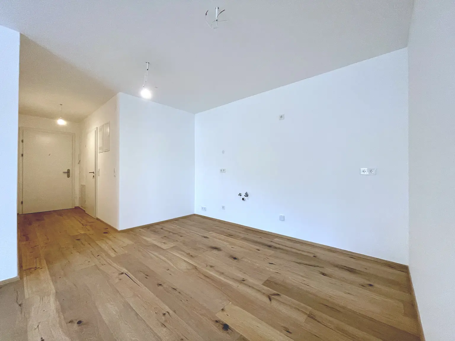 Wohnzimmer mit offener Küche