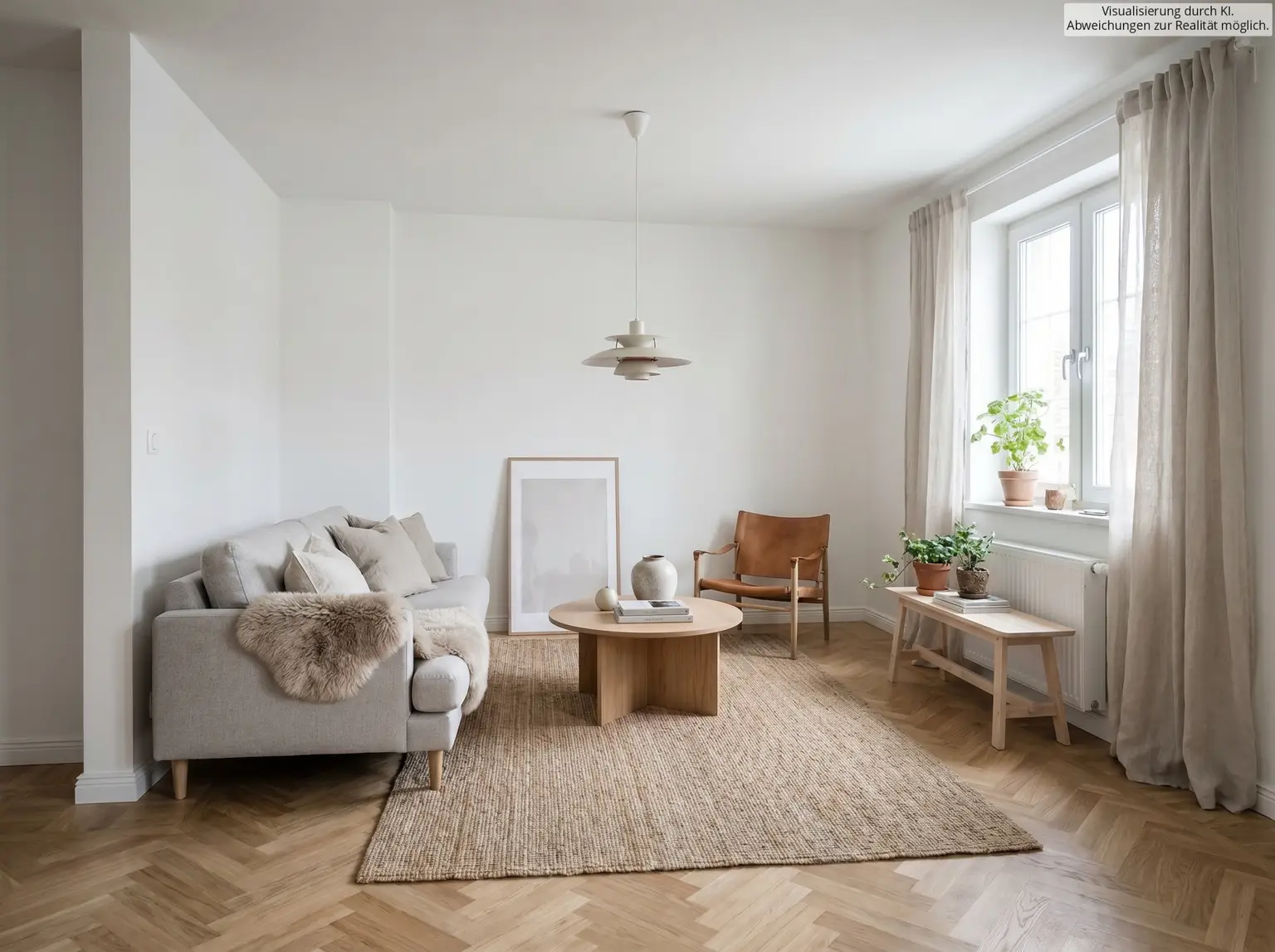 Wohnzimmer KI visualisiert
