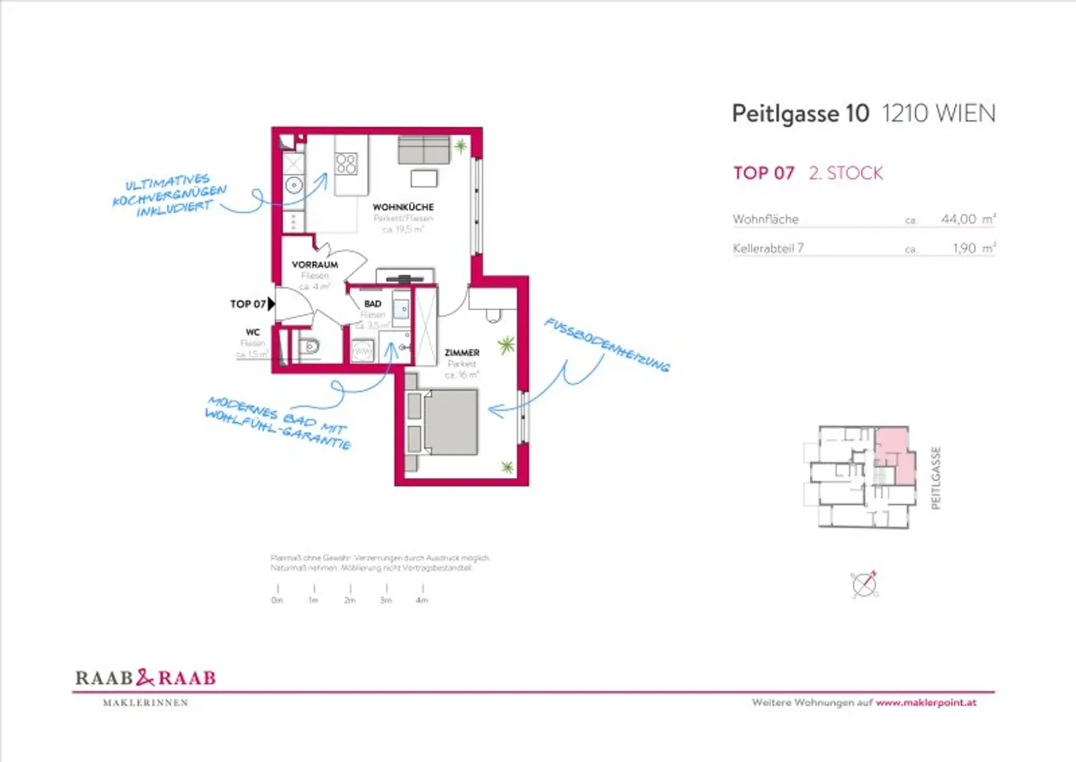 Gemütliche 2 Zimmer Wohnung - Gemeinschaftsdachterrasse zur Nutzung!!!