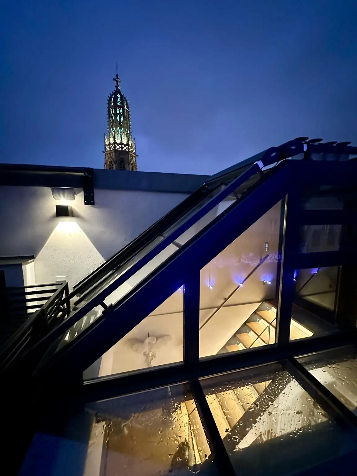 Nachtansicht Terrassenaufgang