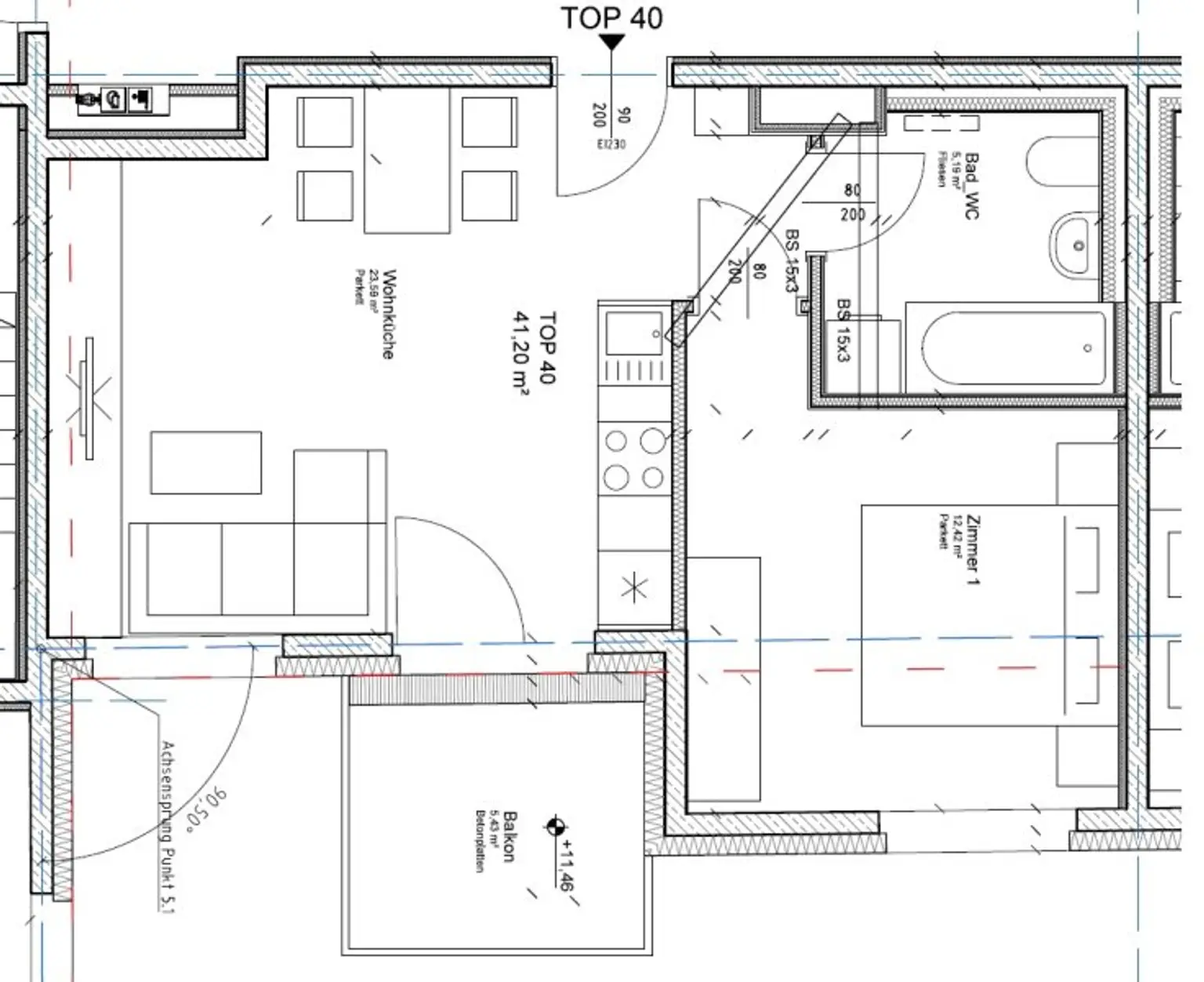 Grundriss: Paulusgasse 15