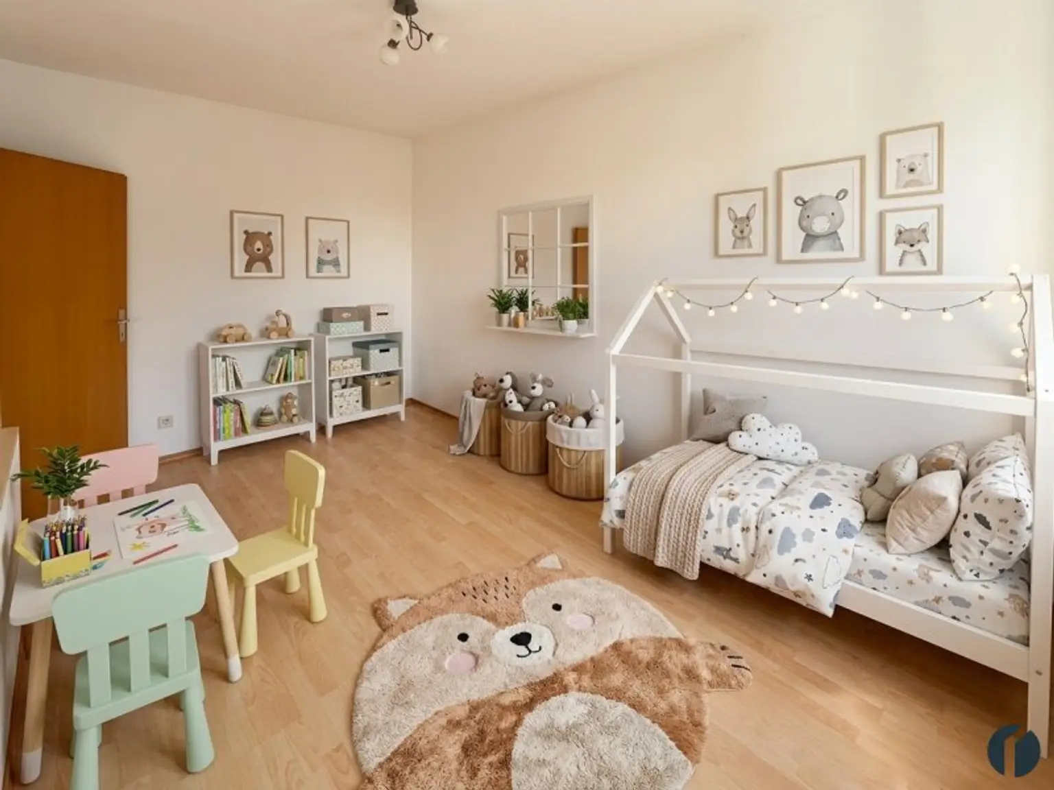Einrichtungsbeispiel Kinderzimmer (KI-generiert)
