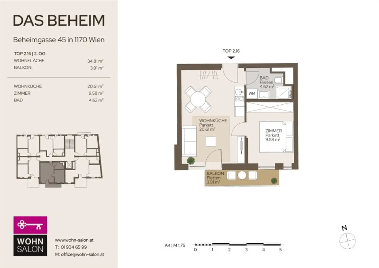 ERSTBEZUG - ENTZÜCKENDE 2-ZIMMER-WOHNUNG MIT SÜD-WEST BALKON