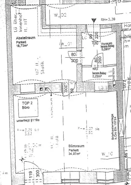 Bürofläche mit rund 60 m² im Erdgeschoss! Klimatisiert! Serverraum! Nähe U4 Roßauer Lände  & Liechtensteinpark!