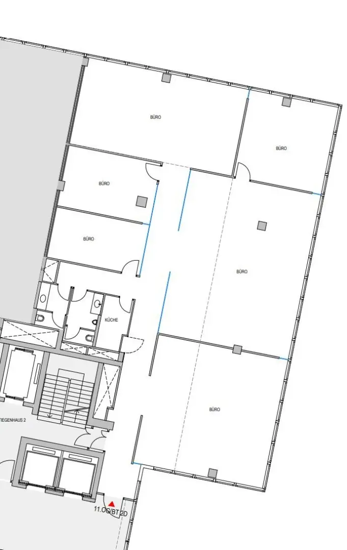 11. OG!! Moderne Bürofläche im SATURN -TOWER ++ Miete inkl. Heizung und Kühlung