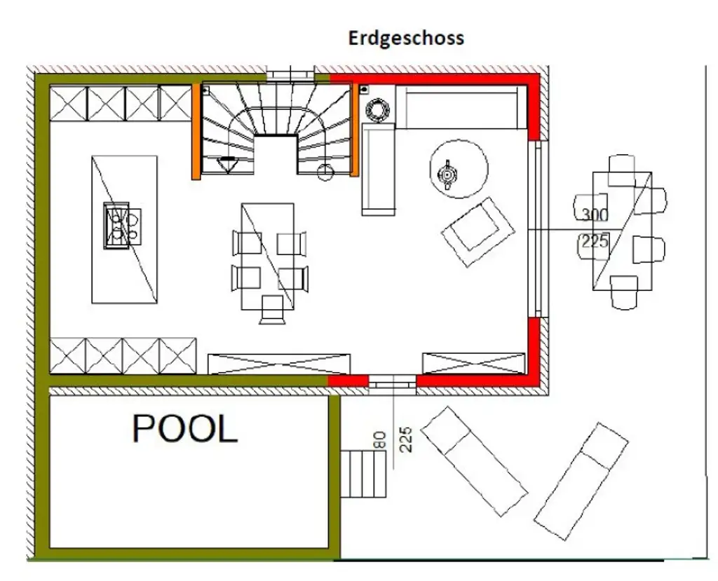 3 Wohnebenen - Kleingartenhaus mit Terrasse und Pool