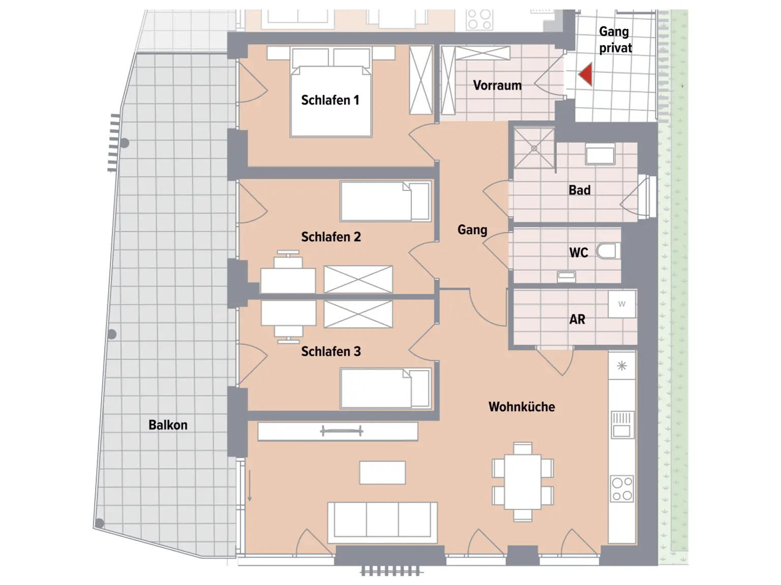 BAUBEGINN ERFOLGT! Neubauprojekt in Ruhelage in Gösting! 2-Zimmerwohnung mit Süd-Balkon!