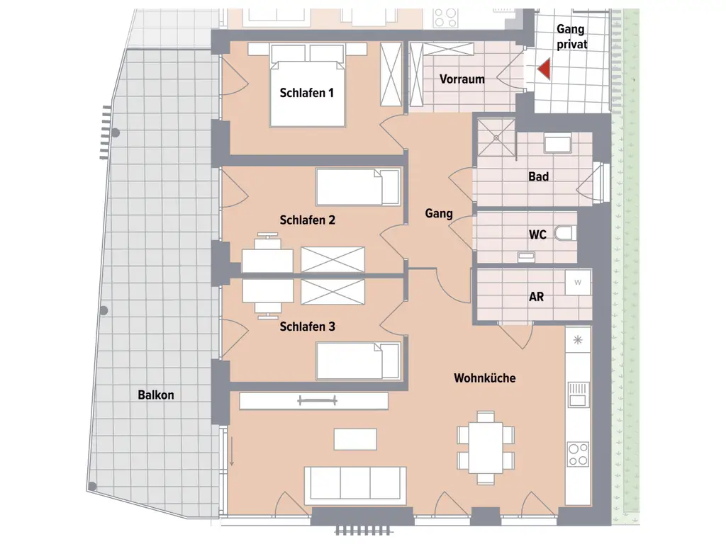 BAUBEGINN ERFOLGT! Neubauprojekt in Ruhelage in Gösting! 2-Zimmerwohnung mit Süd-Balkon!