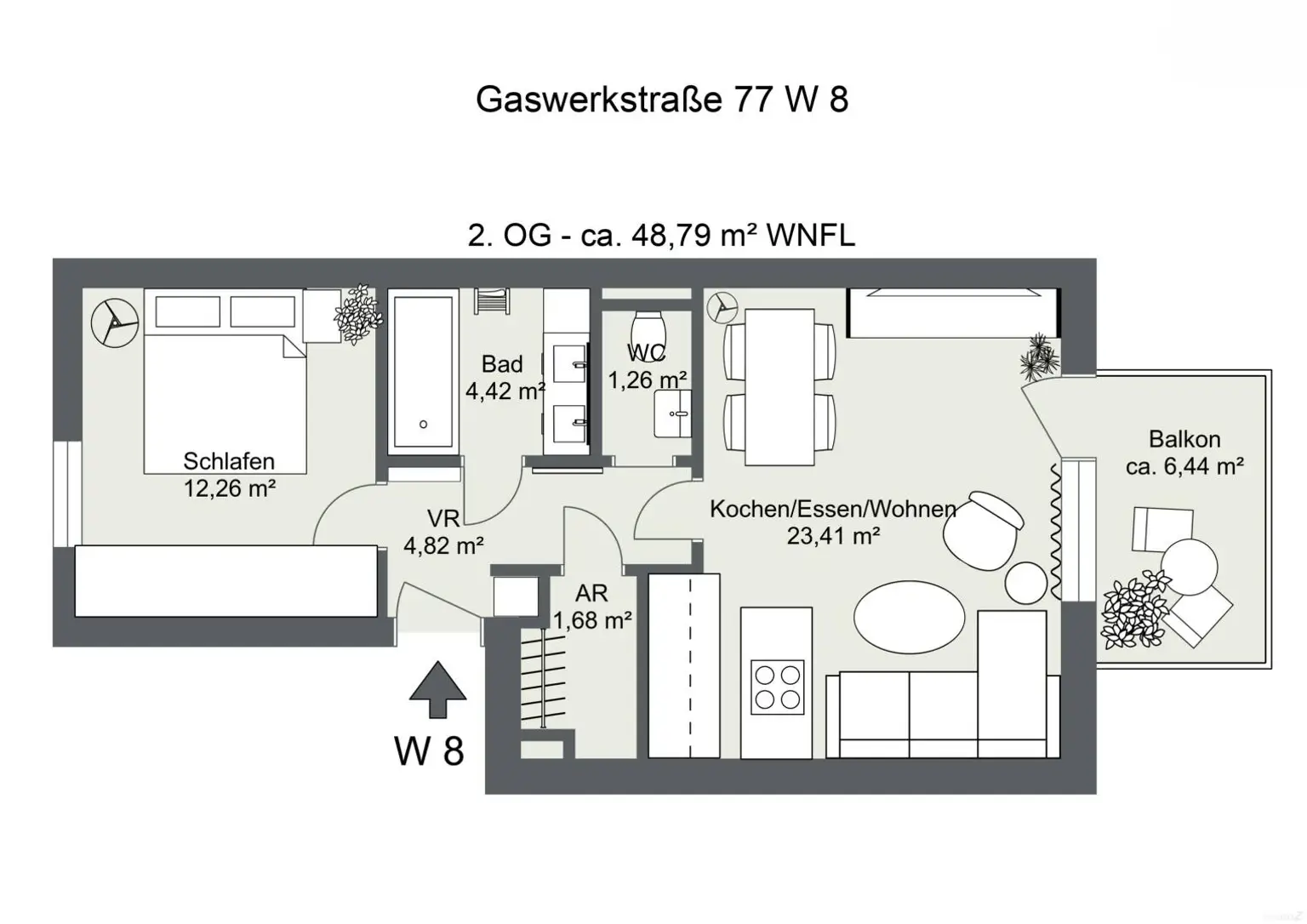 Moderne 2-Zimmer-Anlegerwohnung in Graz-Eggenberg - mit laufenden Mieteinnahmen