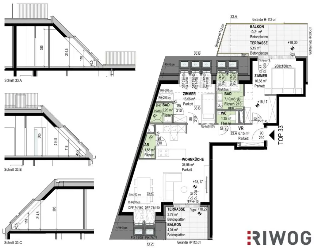DG-ERSTBEZUG | Atemberaubender Fernblick | Dachterrasse | ca. 3 m Raumhöhe | Fernwärme & Klimaanlage | TG-Stellplatz optional | Nachhaltiges Wohnbauprojekt