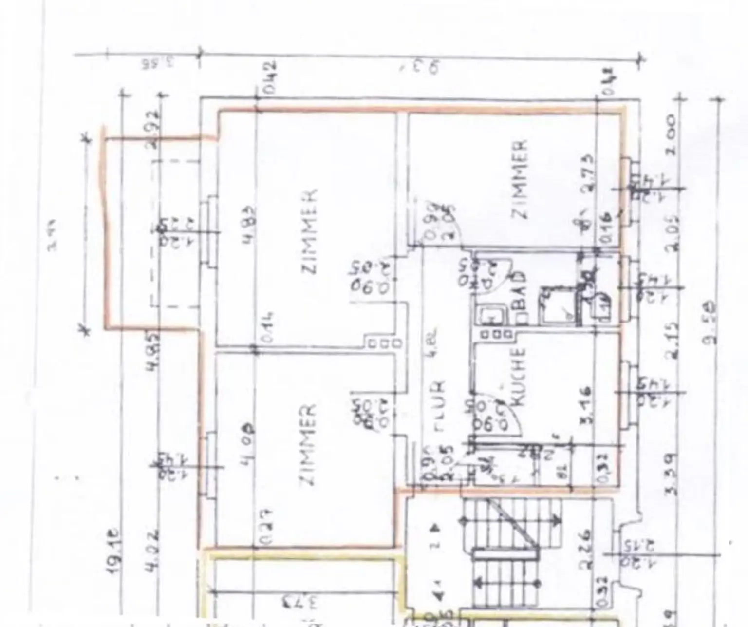 Gut aufgeteilte 3-Zimmer-Wohnung mit Terrasse und eigener Grünfläche