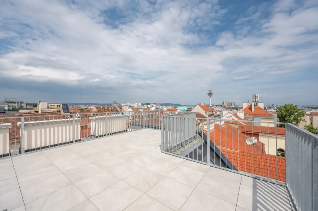 ++FonteFlats++ Außergewöhnlicher 4-Zimmer Dachgeschoss-ERSTBEZUG mit großartiger Dachterrasse