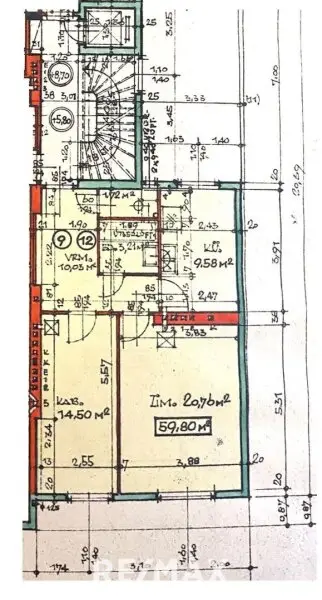 Original-Plan 1961 - Wohnung