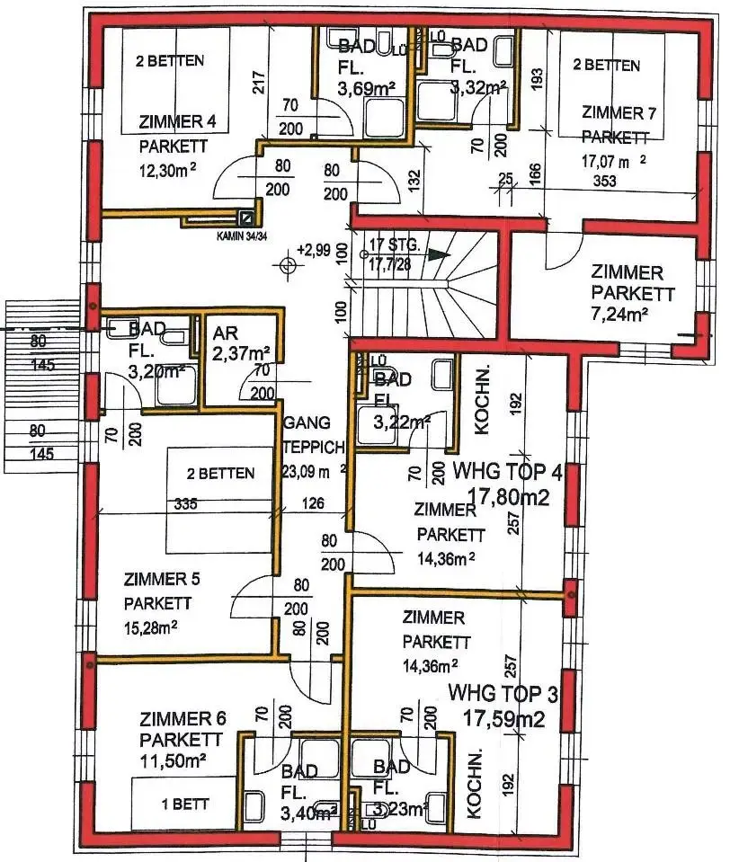 Grundriss OG Pension