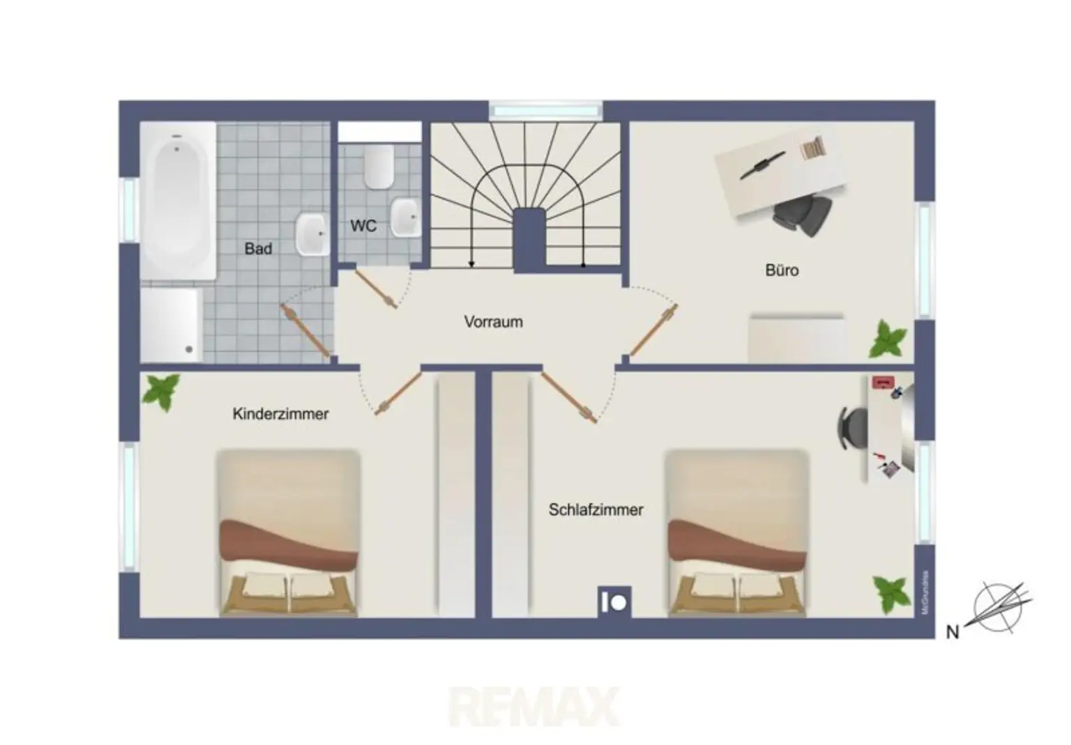 schematischer Grundriss OG
