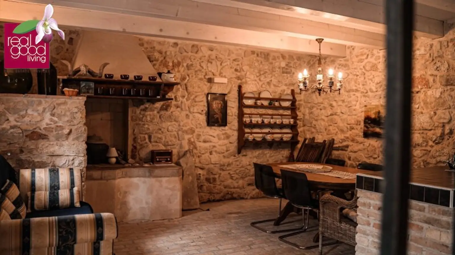 Respiro Mediterraneo Dinka – Authentische Steinvilla mit Kamin