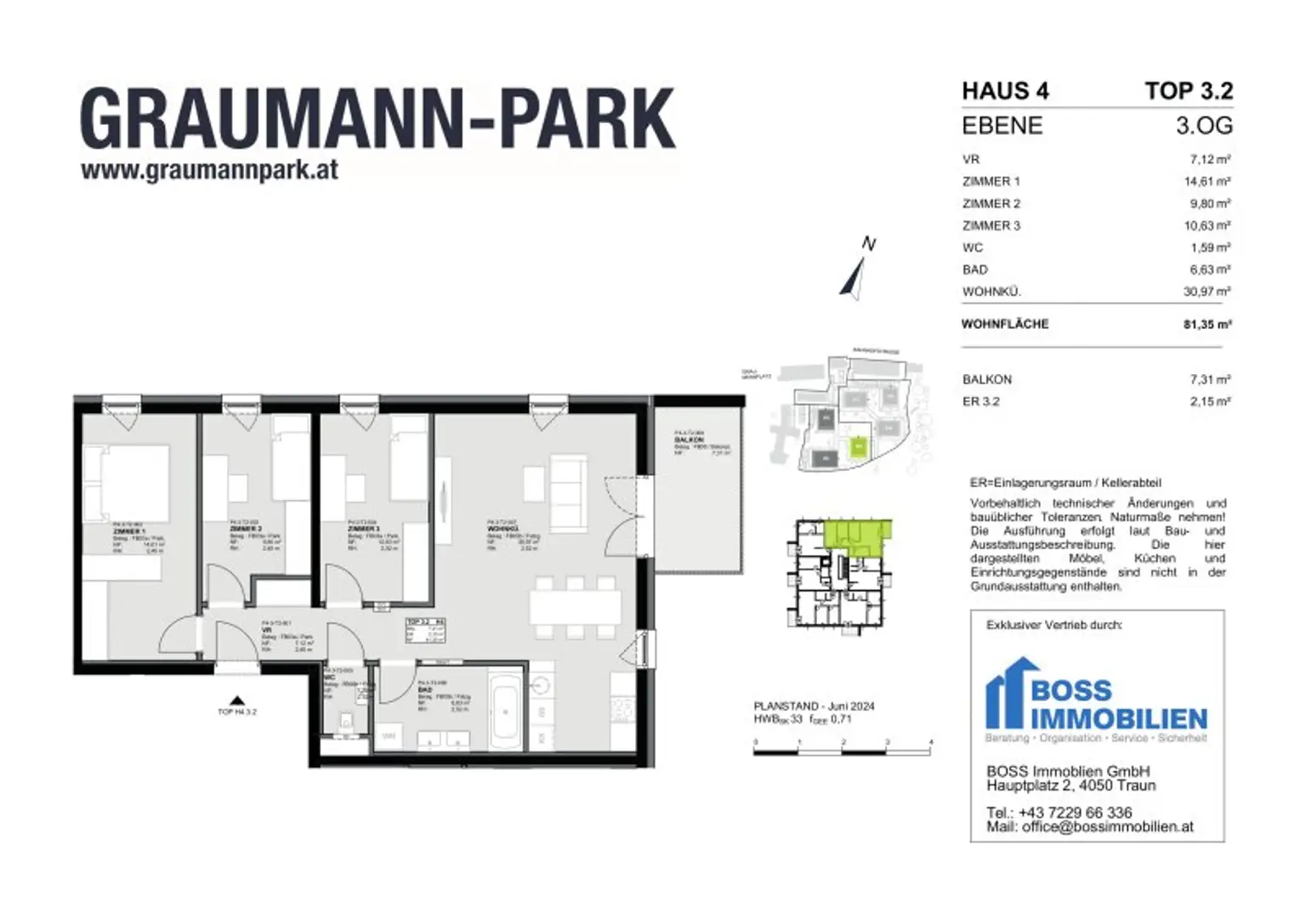 Neue Eigentumswohnung im Graumann-Park: Mit Kühlung, autofreier Park im Stadtzentrum