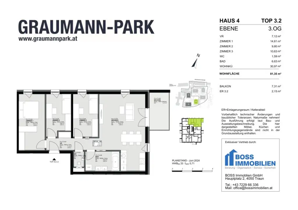 Neue Eigentumswohnung im Graumann-Park: Mit Kühlung, autofreier Park im Stadtzentrum