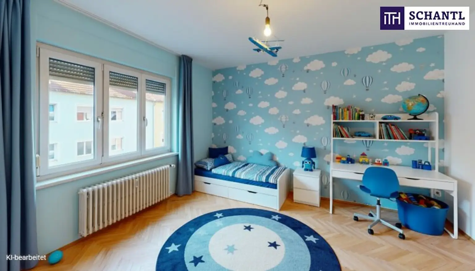 Schlafzimmer III möbliert als Kinderzimmer