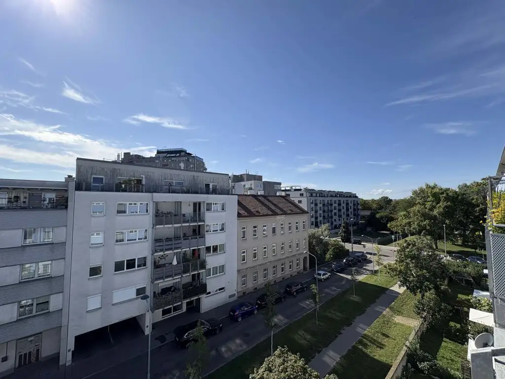 Gefördert und unbefristet - 2 Zimmer Loggiawohnung - 
Nähe Donau und U2 - FINANZIERUNGSBEITRAG