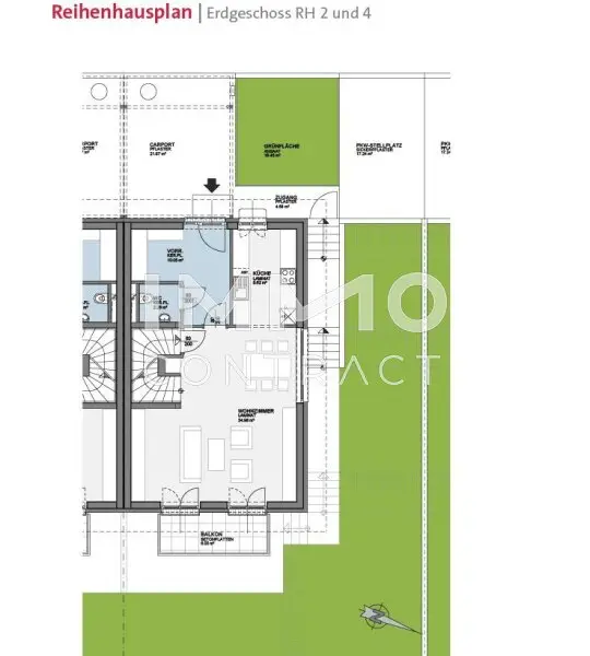 Grundriss EG DHH 2 und 4