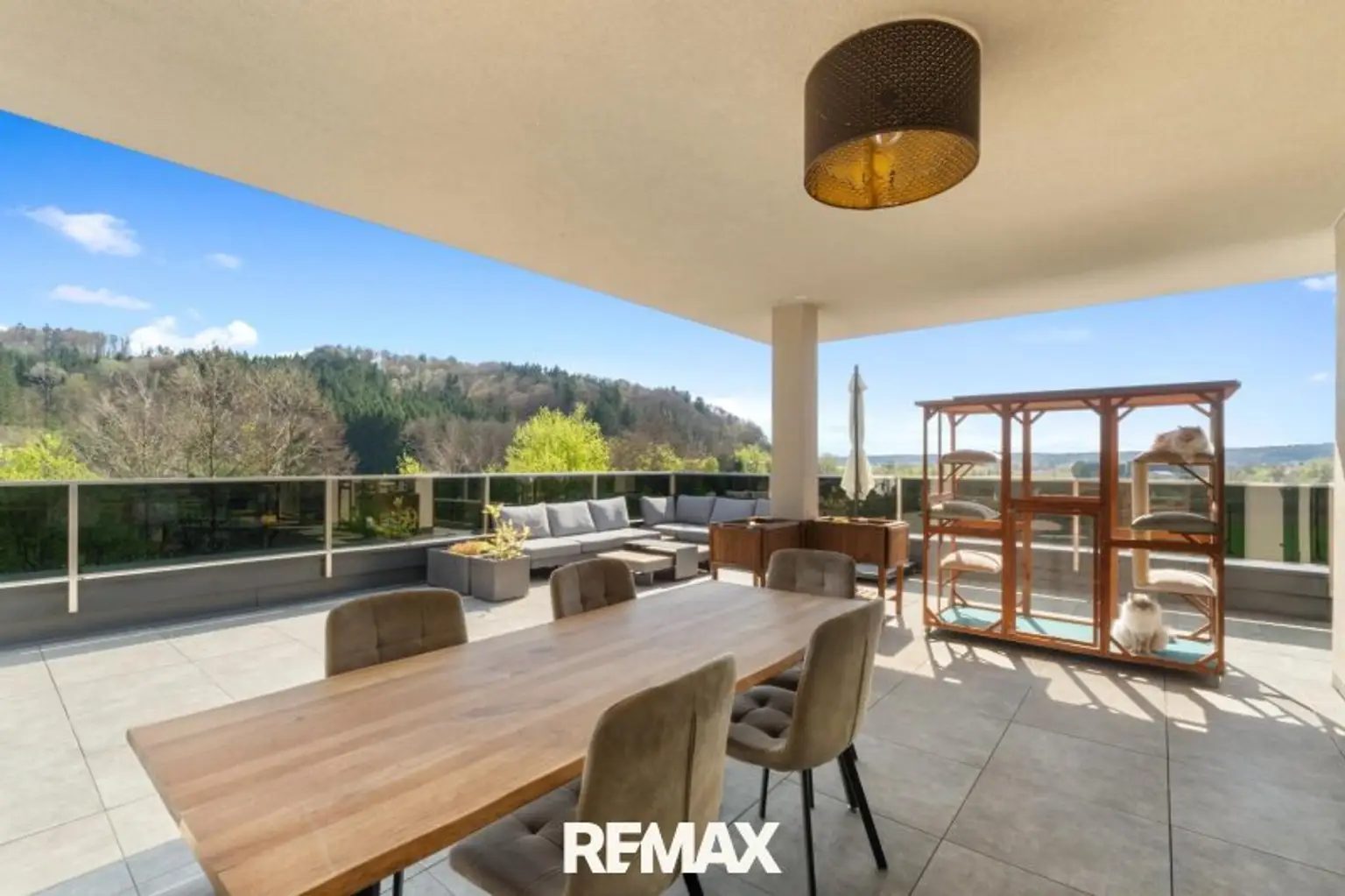 Überdachter Bereich Terrasse