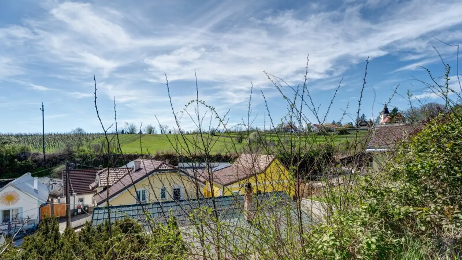 Aussicht vom Grundstück