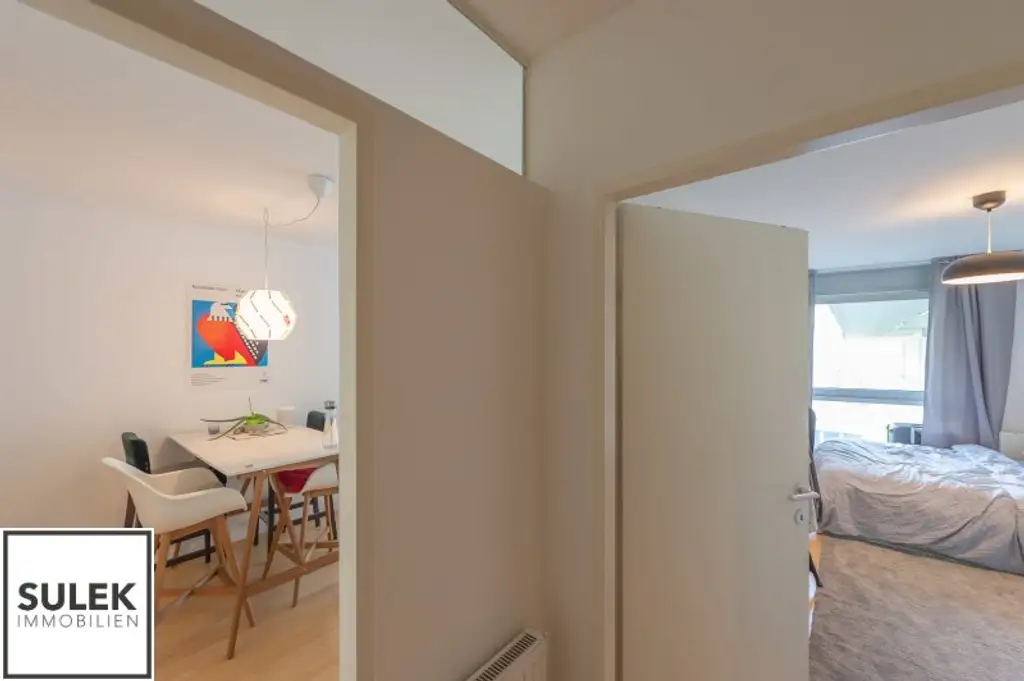 Grünblick in den Innenhof: helle 2-Zimmer Neubauwohnung ~ Kaiserstr. 68 ~ ab 1.1.26!!