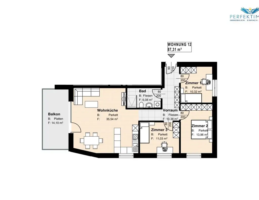 "Wohnen mit Aussicht auf die Geierwand" - Neubauwohnung W 12